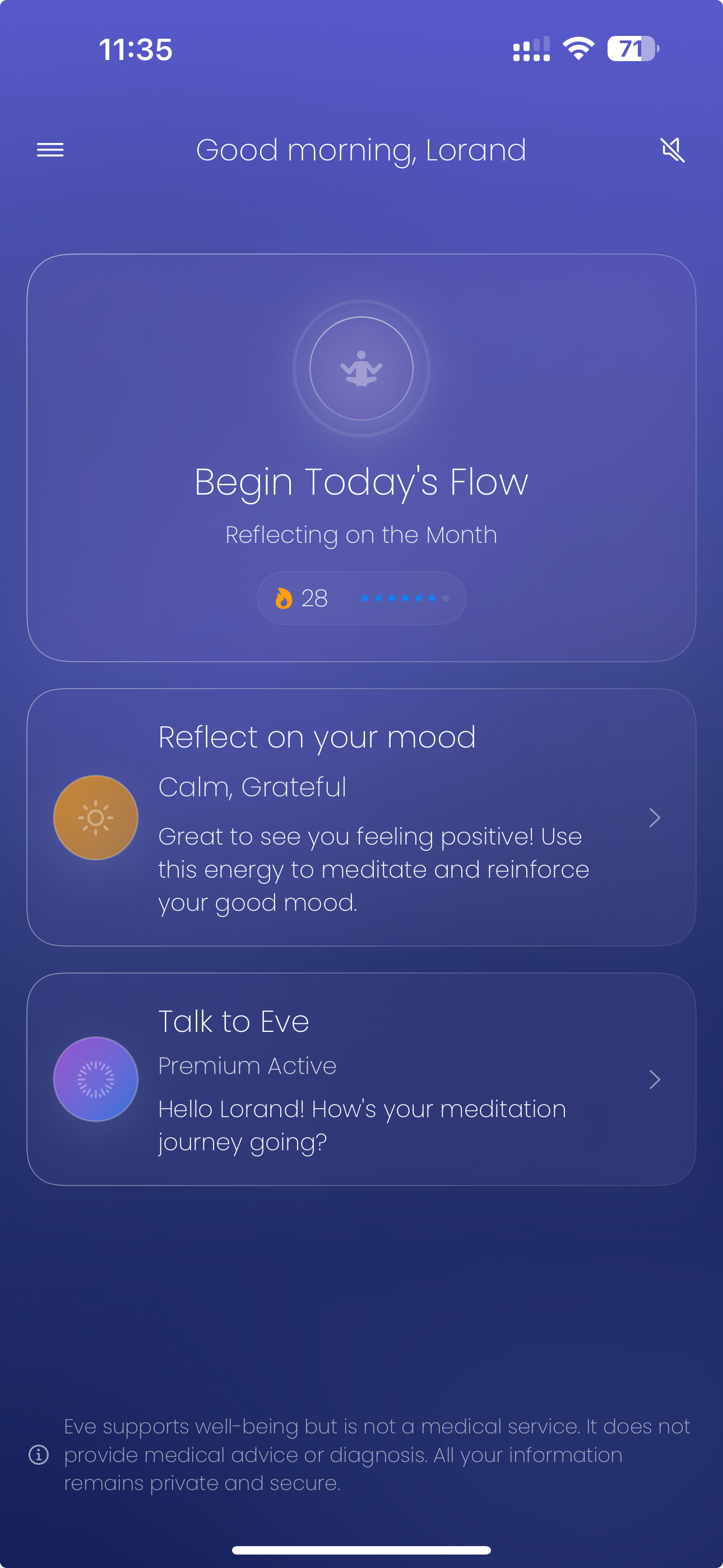 Neveli Flow App Screenshot